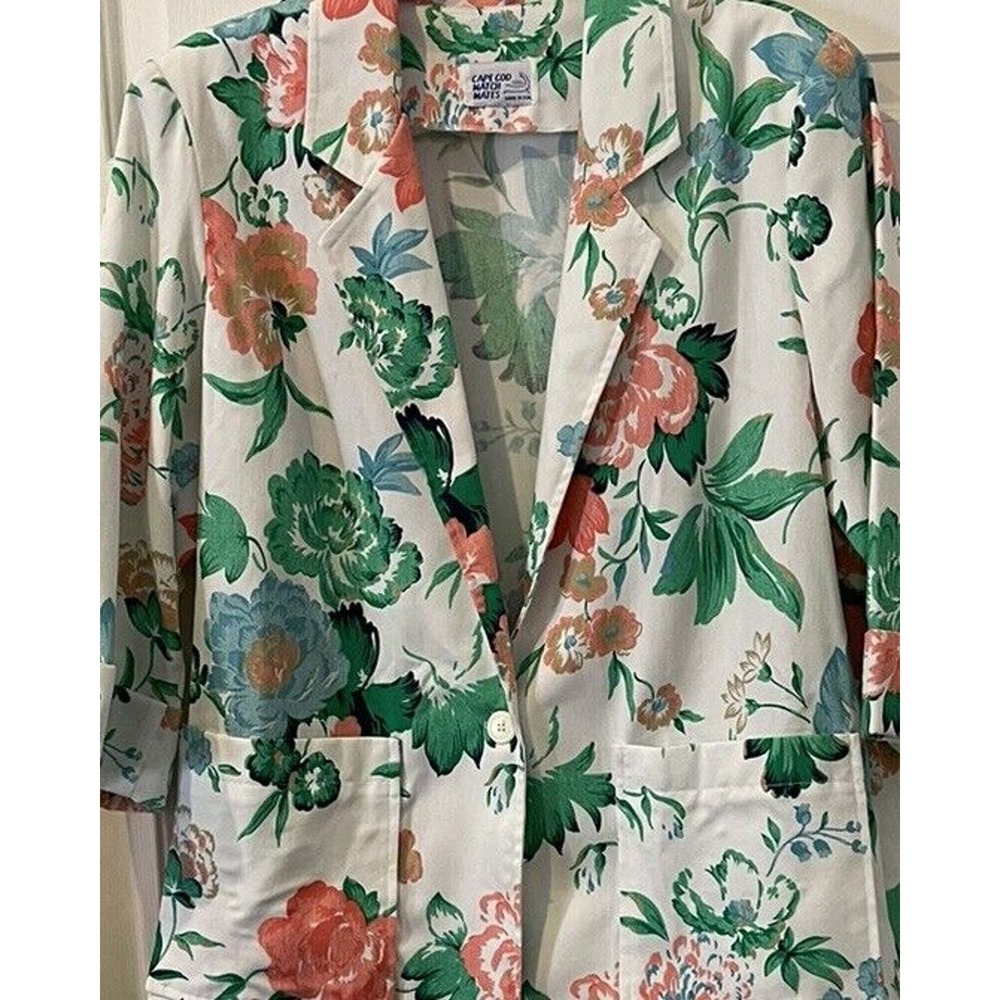 Cape Cod Match Mates Women's Blazer/Jacket Size 16-Multicolor Floral - Picture 2 of 9